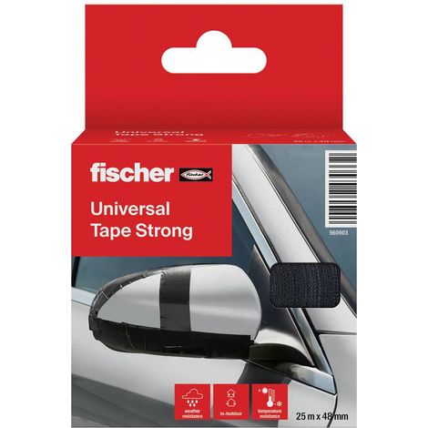 Fischer GOW 560903 Nastro in tessuto Nero (L x L) 25 m x 48 mm 1 pz. (1/5)