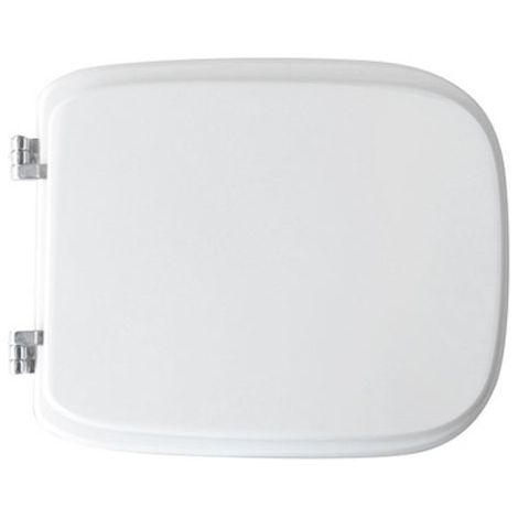 Abattant WC pour WC Kerasan Yura Abattant WC 41,5 x 33,5 cm avec charnie'res fixes et sie'ge en fonte de bois (1/2)