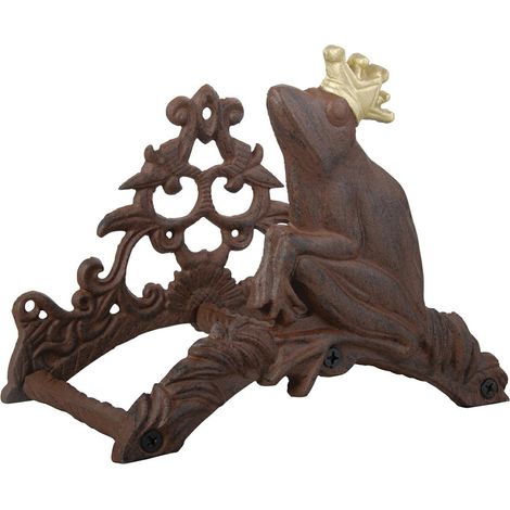 Soporte para manguera de jardín de hierro fundido con forma de rana (1/3)