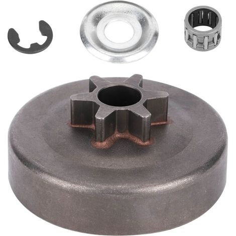 1 kit d'embrayage pour tronçonneuse, compatible MS171/MS181/MS211, pas de chaîne 3/8", 6 dents, alliage de zinc