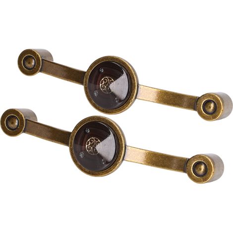 Set aus 2 antiken Schubladengriffen aus Kupfer-Zink-Legierung, moderne europäische Schrankgriffe, brauner Acrylgriff (1/5)