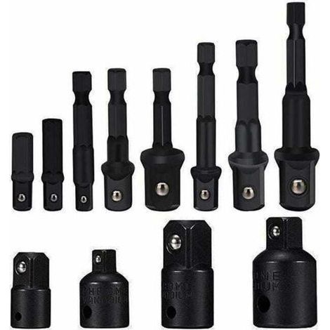 (Kit de 8 pièces) Adaptateurs pour cliquet et douilles, kit d'adaptateurs pour douilles, kit d'adaptateurs pour clés hexagonales