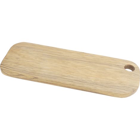 Planche à découper en bois avec trou de suspension, idéale pour le pain, la pizza, les légumes, les fruits et le fromage, de forme rectangulaire, en bois de zèbre, taille L (1/5)