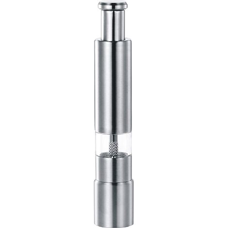Moulin à poivre manuel à une main, moulin à poivre en acier inoxydable rechargeable (1/5)