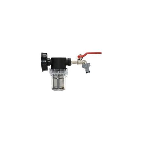 Adaptateur de robinet de réservoir d'eau Ibc, connecteur de seau S60 tonnes, pompe d'irrigation de jardin, filtre de pistolet à eau (3/4 avec interface de tuyau en plastique) (1/4)