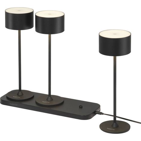 Sygonix 3er Set SY-6627262 Lampada da tavolo LED LED (monocolore) 5.5 W Nero (1/5)