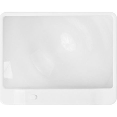 3-fach LED-Leselupe mit Licht, PVC-Fresnellinse, großes Sichtfeld (14 x 18 cm), inklusive CR2032-Batterie (1/5)