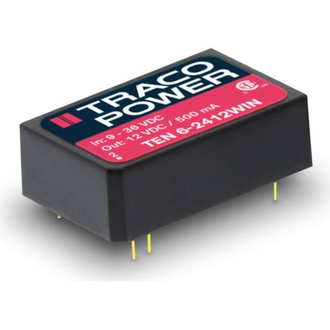 TracoPower TEN 6-2423WIN DC/DC-Wandler, Print 24 V/DC 15 V/DC, -15 V/DC 200 mA 6 W Anzahl Ausgänge: