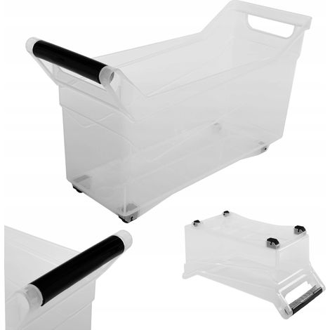 KADAX Aufbewahrungsbox, Lagerbox mit Rollen, Kunststoffbehälter mit Tragegriffen, transparente Aufbe (1/5)