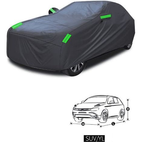Wasserdichte SUV-Autoabdeckung 480 x 175 x 150 cm Schwarz Outdoor (1/5)