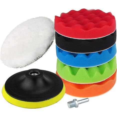 Esponja de pulido automática de 125 mm/5 pulgadas, accesorio para taladro de pulido, juego de almohadillas de pulido, almohadilla de pulido de 5 pulgadas para máquina de pulido