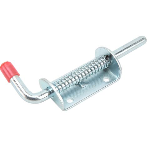 Loquet à ressort pour remorque, en fer galvanisé, verrou à barillet de 10 mm de diamètre pour remorques, camping-cars et caravanes (1/5)