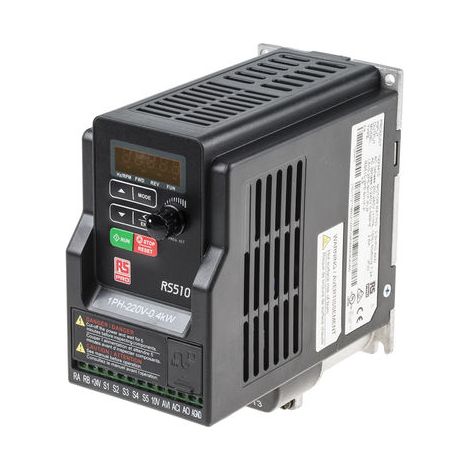 Variateur de fréquence RS PRO, 0,4 kW 230 V c.a. 1 phase, 7,2 A, 0.01 599Hz ( Prix pour 1 ) (1/3)