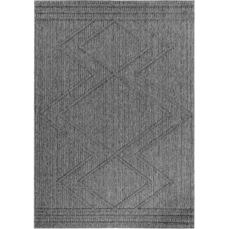 Tapis Salon Aspect Jute Boheme Relief Berbère sobre et naturelle (Gris Naturel - 140x200cm) (1/5)
