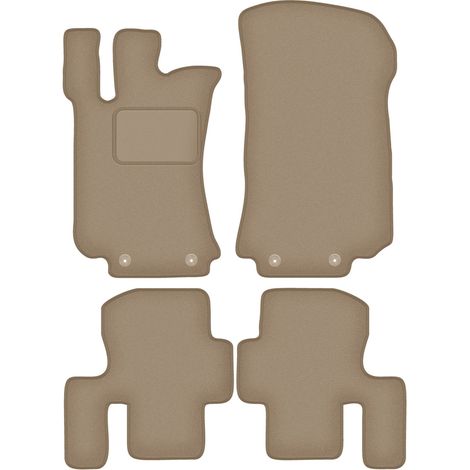 Alfombrillas de terciopelo para Mercedes Clase R W251 monovolumen corto 5 plazas corto (2005-2014) beige