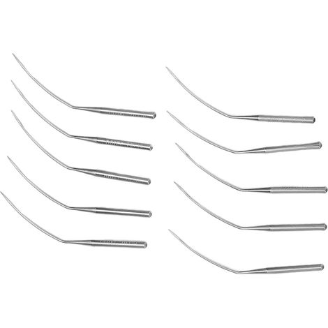 Gebogene Nähnadeln für unsichtbare Stiche, Größe 10/70, glatter Stahl, robust, LWX6T, für Reparatur und Ersatz, Packung mit 10 Stück. (1/5)