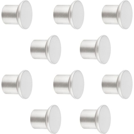 10er Pack - Möbelknopf EK13 Ø 15 mm Edelstahl gebürstet Möbelknauf von SOTECH