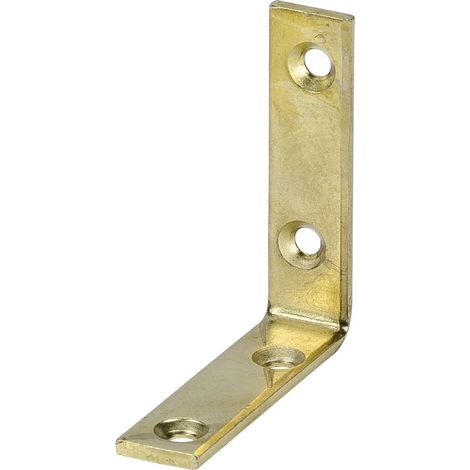 Möbelwinkel 40x10 mm vermessingt Winkel Winkelverbinder Metallwinkel Stuhlwinkel (1/2)