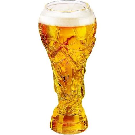 Verre à Bière en Borosilicate - Coupe du Monde de Football - 450ml - Résistant Chaleur - Transparent - Cadeau Fan (1/4)