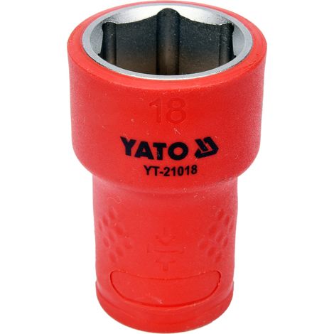 VDE-isolierte 18 mm Sechskant-Stecknuss 3/8"
