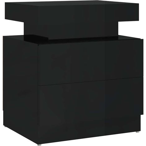 Maison Exclusive - Nachttisch Hochglanz-Schwarz 45x35x52 cm Holzw (1/5)