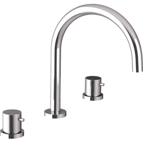 Sapho Ultrasan - Grifo de 3 orificios para lavabo, cromo UT017V (1/2)
