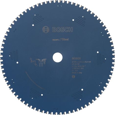 Bosch Accessories 2608643061 - Lama per sega circolare CSB Expert metal: 305x25.4x80 D-HLTCG, Nero