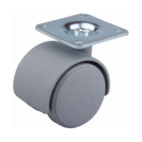 40-mm-Möbelrolle mit grauer Platte SANS MARQUE