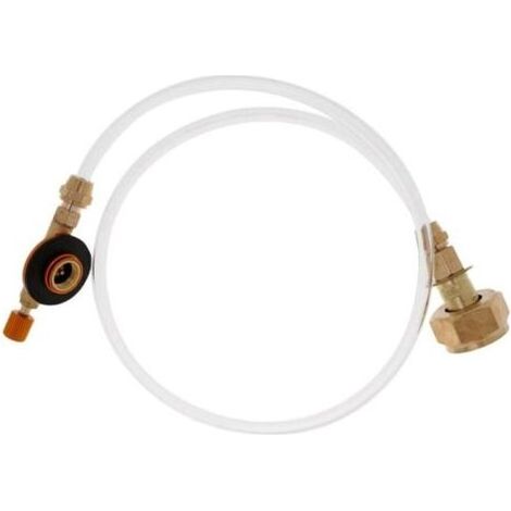 The gas filling adapter transfers the gasoline filling process to propane gas. (1/5)