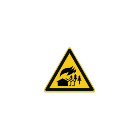 Cartelli ISO 7010 "Pericolo tornado" - W074 - Misura: 50mm x 50mm - Numero Pezzi: 10 pezzi