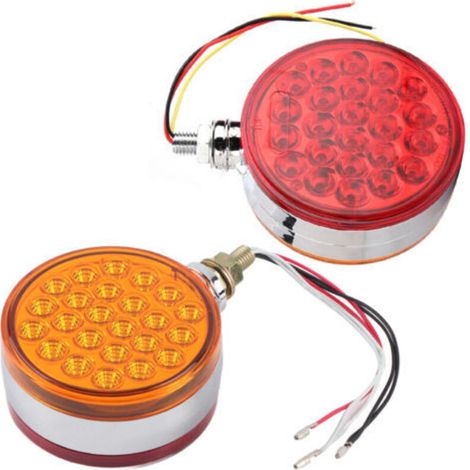 48 LED de doble cara, montados en un solo tornillo, luz reflectante, luz sellada, de