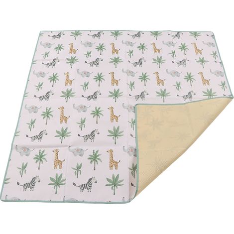 Tapis de jeu bébé antidérapant imperméable motifs mignons tapis de sol chaise haute (1/5)