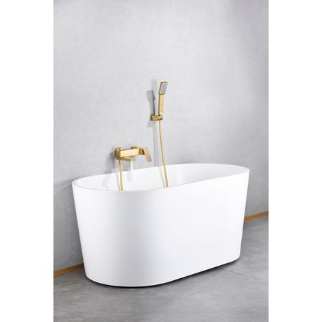 Imex - Grifo Monomando Ducha y Bañera Oro Serie Pisa