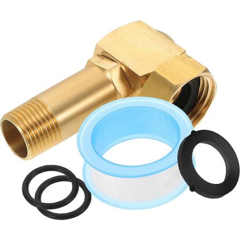 Adaptateur pour tuyau d'arrosage, composant pour enrouleur de tuyau, pour particuliers, ingénierie de précision, cuivre doré, pièce de rechange (1 pièce) (1/5)