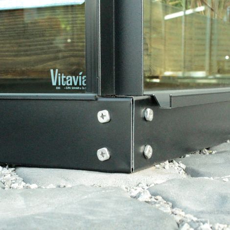 Vitavia Stahlfundament "5000" / "5900" für Gewächshäuser "Orion", "Freya" und "Playa", schwarz, 5000 / 254,4 x 192,2 x 6,0 cm (1/2)