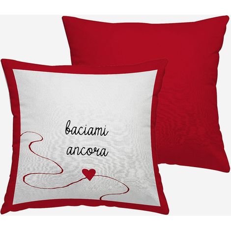Dekokissen 50x50 mit Print Loving Baciami Ancora (1/2)