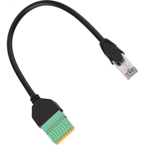 Câble adaptateur RJ45 mâle vers bornier à ressort 8 broches