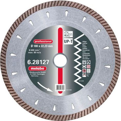 Meule de tronçonnage diamantée, 180 x 2,5 x 22,23 mm, "professional", "UP-T", Turbo, universelle metabo (1/2)