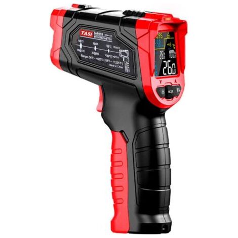 Thermomètre infrarouge,  TA601B Thermomètre laser numérique Gamme de pistolet infrarouge LCD rétro-éclairé pour la température interne du four à bois de cuisine(-50°C a 680°C / -58 ℉  1056 ℉) (1/5)