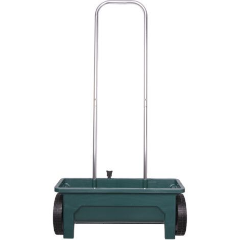 Semoir épandeur d'engrais 12l – Réglage dosage 10 niveaux – Largeur épandage 45 cm – Acier inoxydable pour durabilité (1/4)