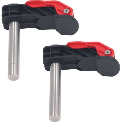 Lot de 2 serre-joints d'établi en acier inoxydable à pression rapide pour le travail du bois, pour la fixation de plaques et de rails de guidage, 19 mm (1/5)