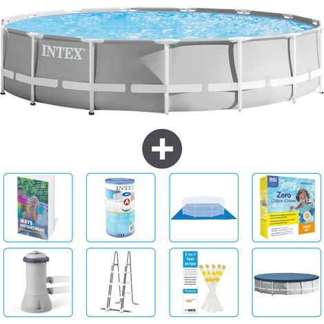 Intex Piscina Prism Frame Rotonda - 457x107 cm - 9-pezzi  S572 (1/4)