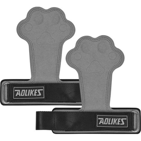 Gants de fitness (gris), tractions, haltérophilie, protection de la paume (1/3)