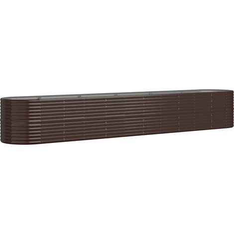 Maison Exclusive - Jardinera arriate acero galvanizado marrón 440 (1/5)