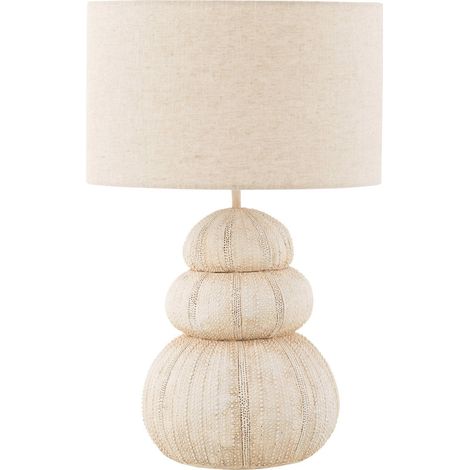 Lampe oursin beige en polyresine ambiance bord de mer - Beige sable naturel (1/5)