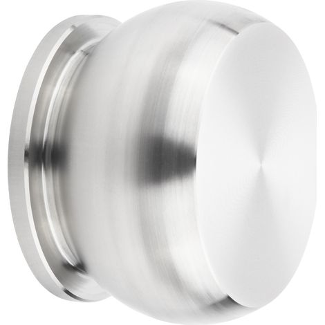 Möbelknopf MANCHESTER Ø 45 mm Höhe 28 mm Edelstahl gebürstet Griff Schrankgriff (1/4)