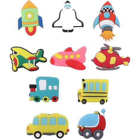 Lot de 10 aimants pour réfrigérateur/tableau blanc, autocollants magnétiques de style assorti-6x3cm (1/2)