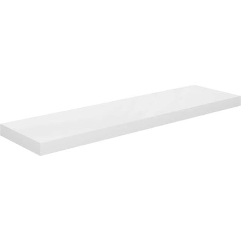Maison Exclusive - Schweberegal Hochglanz-Weiß 90x23,5x3,8 cm MDF