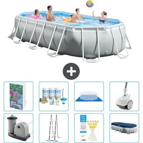 Prism Frame Pool Oval - 503x274x122 cm - 9-teilig S658