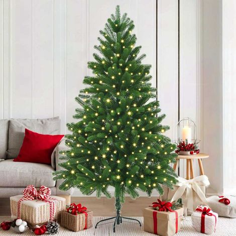 Weihnachtsbaum mit 300 LEDs mit Ständer Grün 180 cm PE